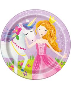 assiette princesses et licorne