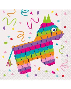 16 Serviettes Fiesta Mexicaine - Piñata - Papier