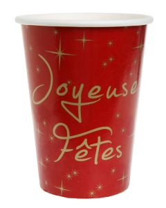 GOBELET JOYEUSES FETES ROUGE
