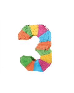 Piñata chiffre 3 multicolore