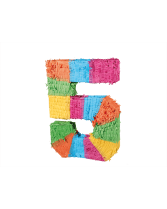 Piñata chiffre 5 multicolore