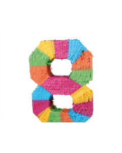 Piñata chiffre 8 multicolore
