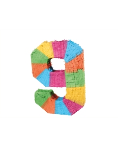 Piñata chiffre 9 multicolore