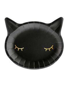 x6 Assiettes Chat Noir