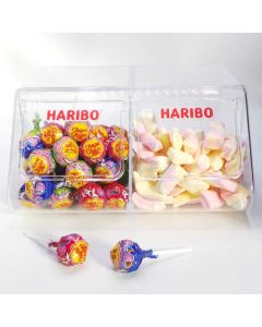 Bac à bonbon Haribo, 2 compartiments