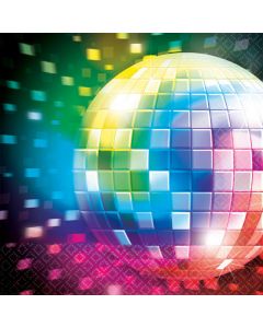 16 serviettes disco fever