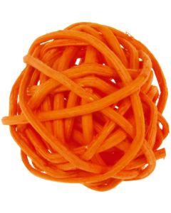 6 Petites boules en rotin oranges - 3 cm