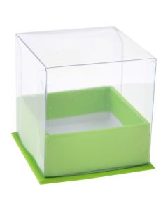 4 boîtes à dragées cubes vertes
