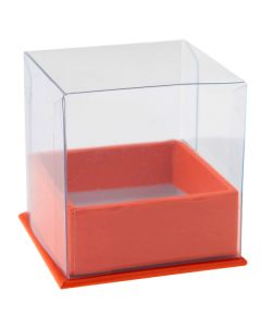 4 boîtes à dragées cubes oranges