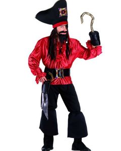 Déguisement de pirate rouge homme 