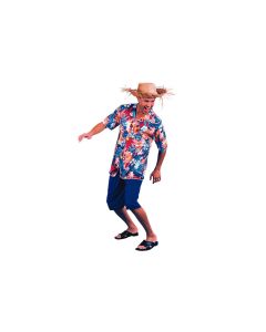 Deguisement homme Hawaïen bleu Taille XL