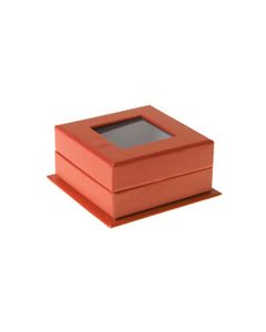 4 boîtes carrées à fenêtre orange