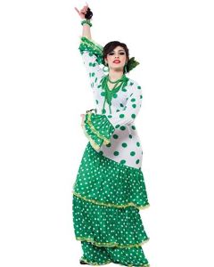 Déguisement femme danseuse flamenco verte - Taille L