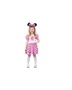 Déguisement fille souris rose et blanc - Taille 4/6 ans