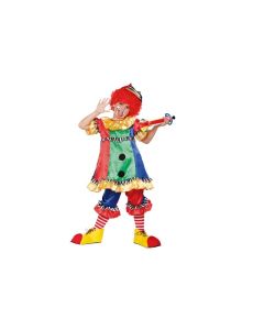 Déguisement fille clown multicolore