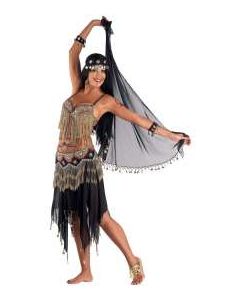 Déguisement femme danseuse orientale noire – Taille Unique