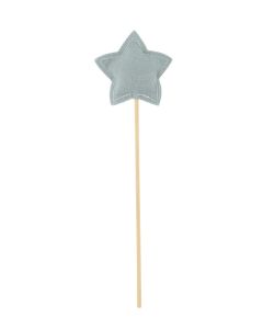 12 Étoiles bleues en coton sur bâtonnet