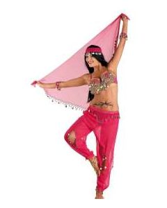 Déguisement femme danseuse orientale rose – Taille Uniqu