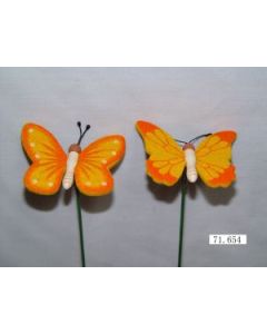 Papillons sur pique - orange