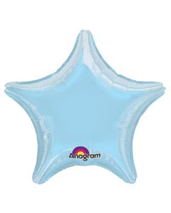 Ballon Hélium Jumbo en forme d'étoile - Bleu pastel