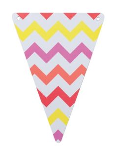 5 fanions chevron 15 x 21 cm – multicolore