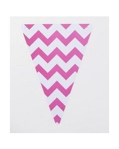 5 fanions chevron 15 x 21 cm – fuchsia