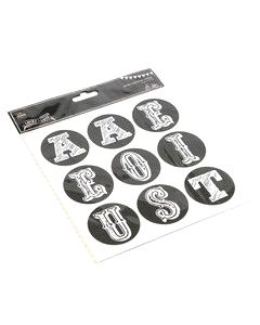 36 stickers ronds alphabet