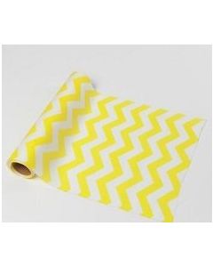 Chemin de table tissu - chevron jaune