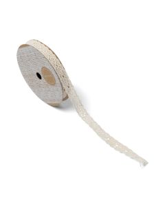 Ruban dentelle ivoire - 1,4 cm