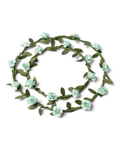 couronne fleurs papier menthe