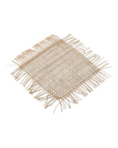 6 napperons en toile de jute