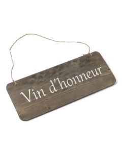 Pancarte bois vin d'honneur 