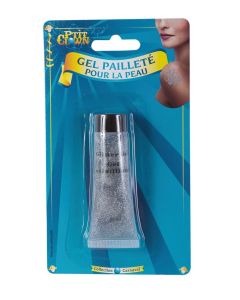 Gel pailleté pour la peau - argent