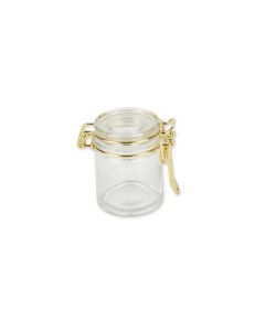Pot à dragées en verre or