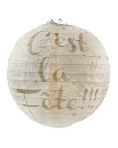 Lanterne papier C'est La Fete Ivoire x 2