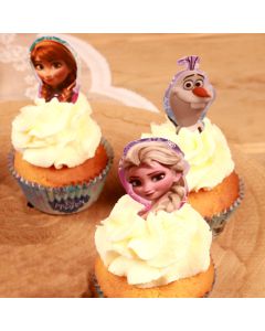 24 Décorations à cupcakes la reine des neiges