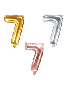 Ballon chiffre 7 - 35cm - Coloris au choix