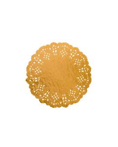 10 napperons dentelle or - 11,5 cm - 1
