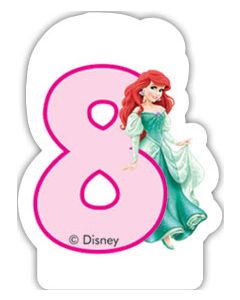 Bougie d'anniversaire 8 – Princesses Disney