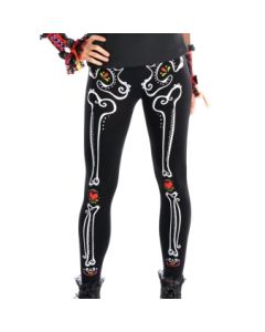 Leggings jour des morts Halloween - Taille unique