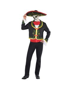 Costume homme squelette jour des morts - Plusieurs tailles disponibles