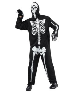 Costume adulte combinaison squelette - Taille unique
