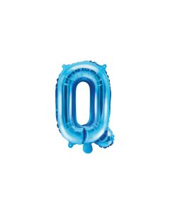 Ballon bleu lettre Q - 36 cm