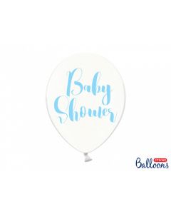 6 x Ballon de baudruche Baby Shower bleu