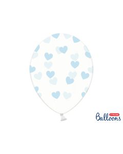 6 x Ballon de baudruche coeur Heart Bleu