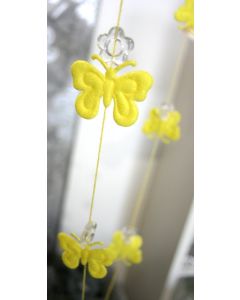 Guirlande papillon et fleur - jaune