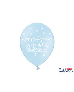 x6 Ballon de baudruche Bleu anniversaire Baby Boy