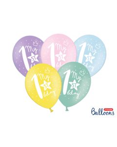 ballon multicolore anniversaire 1 an