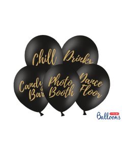 5 Ballons mariage Candy Bar, Chill, Dance Floor, Drinks, Photo Booth