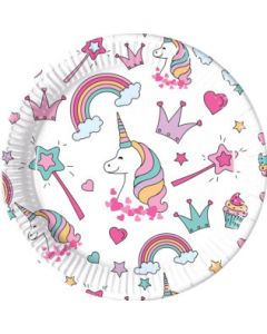 8 assiettes licorne magic party